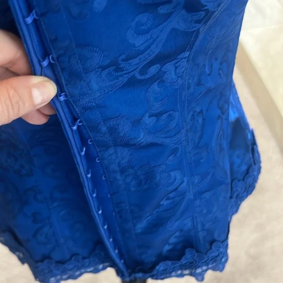 NWT Frederick's of Hollywood Royal Blue Corset SIZE 38 MED/LARGE - Picture 6 of 9